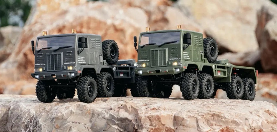 Hobby Plus CR18P Terranaut 8x8 AWS Crawler 1:18 RTR Grau HBP1810800-GY – Actionbild im Gelände