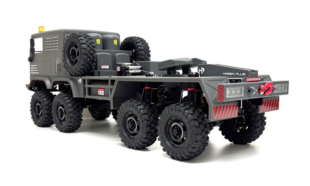 Hobby Plus CR18P Terranaut 8x8 AWS Crawler 1:18 RTR Grau HBP1810800-GY – Seitenansicht hinten
