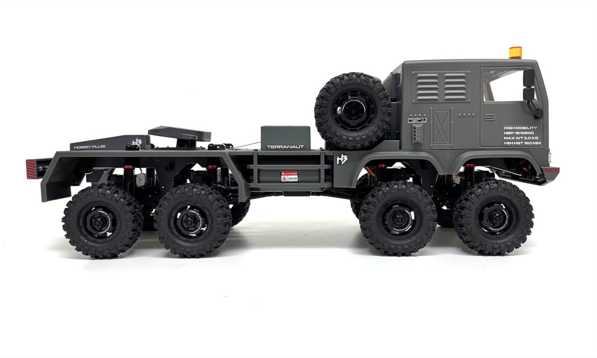 Hobby Plus CR18P Terranaut 8x8 AWS Crawler 1:18 RTR Grau HBP1810800-GY – Seitenansicht
