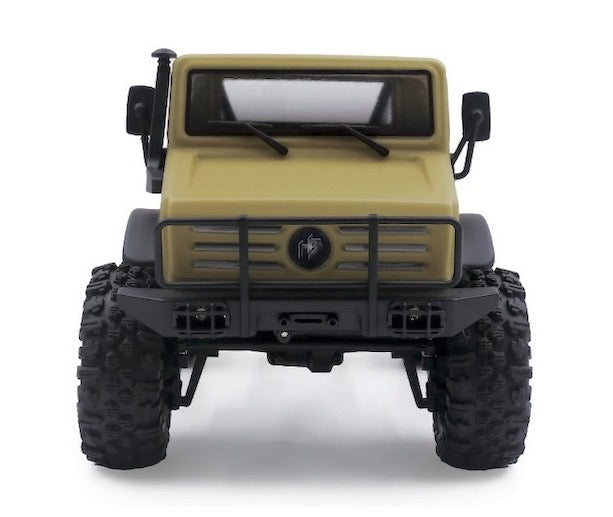 Hobby Plus CR18P V3 T-Hunter Brushless Crawler 1:18 4WD RTR Sandfarben HBP1810419-V3 – Frontansicht