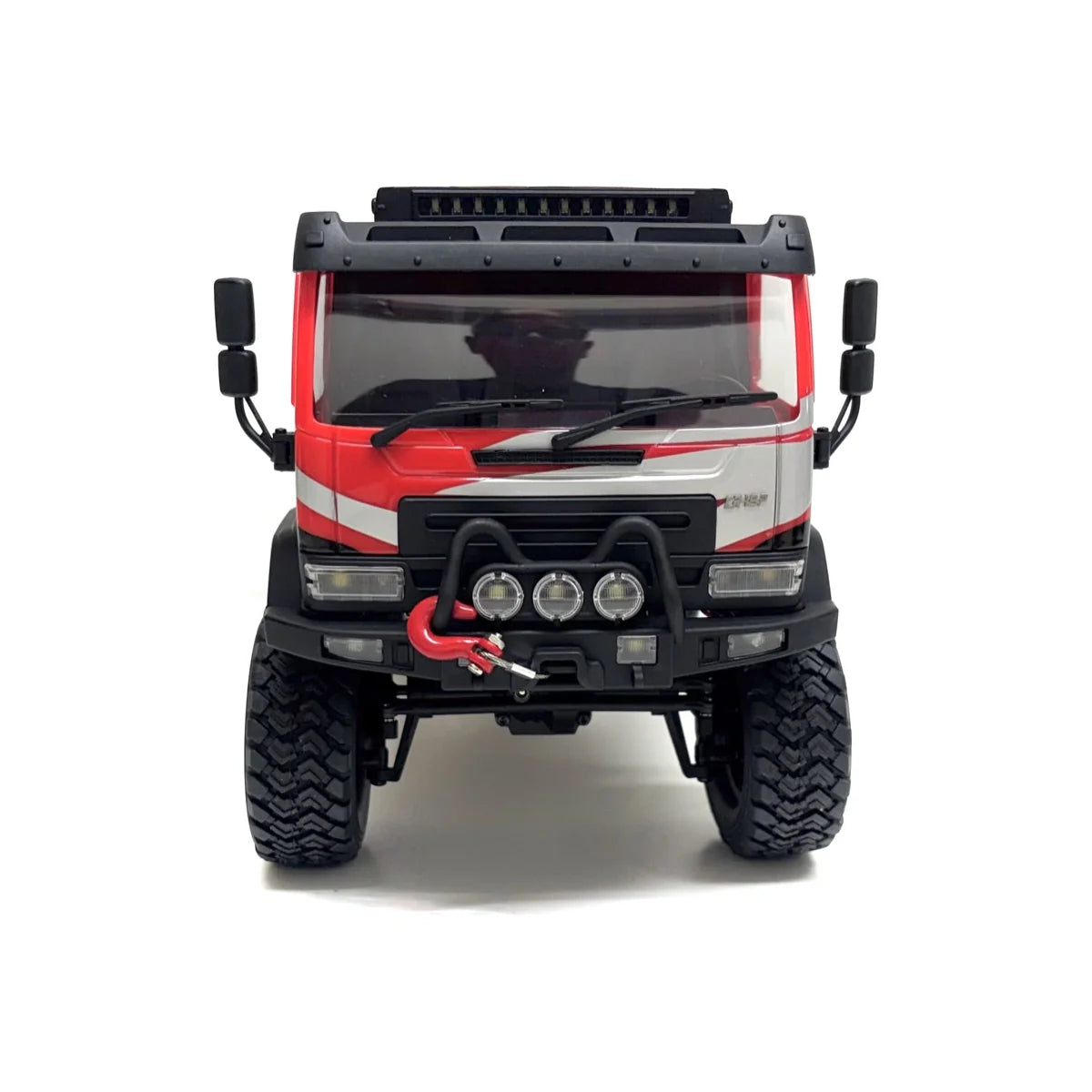 Hobby Plus DKR-4 Fortis brushless Rally Truck 4WD Rot HBP1810820-RD im Maßstab 1:18 Rally RTR – Frontansicht