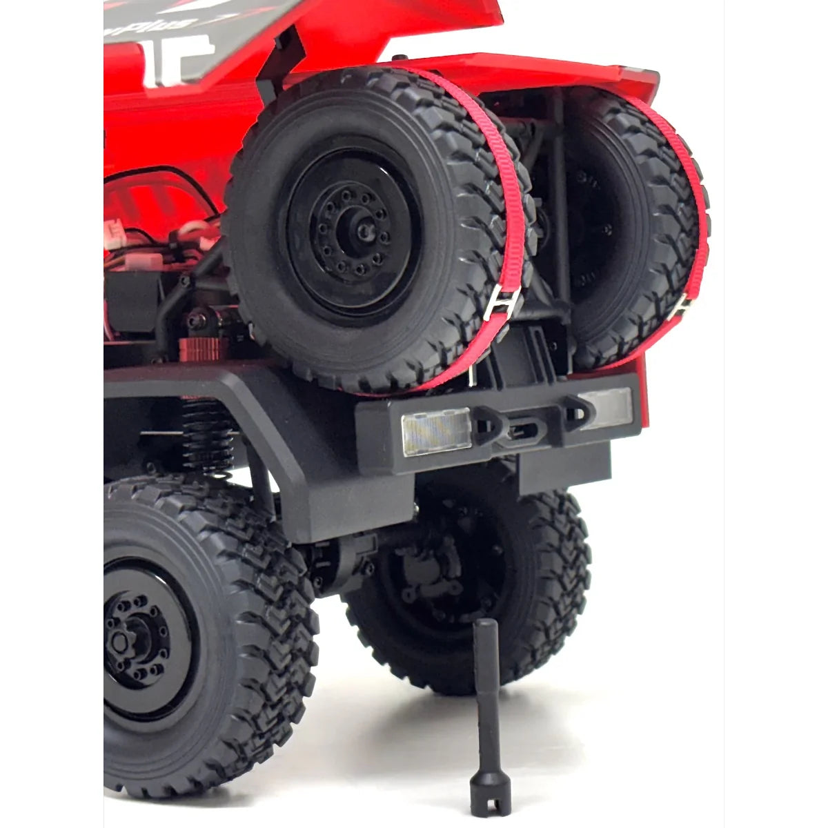 Hobby Plus DKR-4 Fortis brushless Rally Truck 4WD Rot HBP1810820-RD im Maßstab 1:18 Rally RTR – Rückansicht
