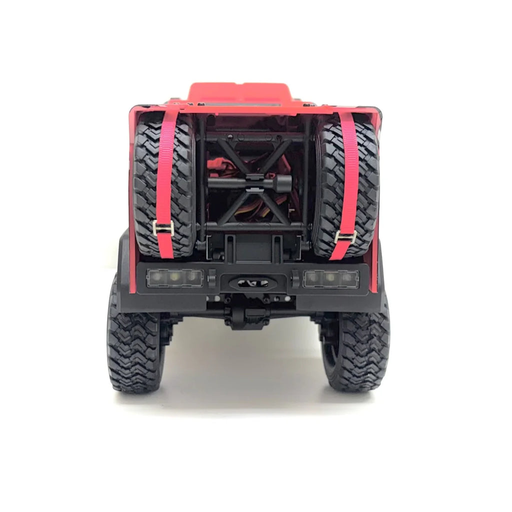 Hobby Plus DKR-4 Fortis brushless Rally Truck 4WD Rot HBP1810820-RD im Maßstab 1:18 Rally RTR – Rückansicht