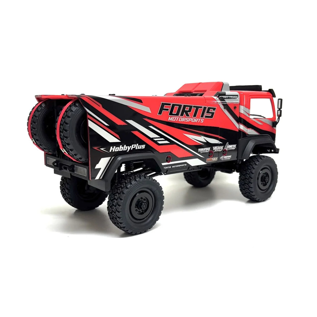 Hobby Plus DKR-4 Fortis brushless Rally Truck 4WD Rot HBP1810820-RD im Maßstab 1:18 Rally RTR – Seitenansicht