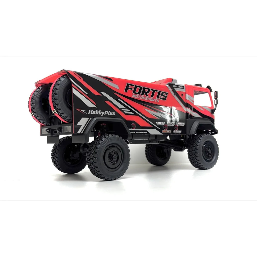 Hobby Plus DKR-4 Fortis brushless Rally Truck 4WD Rot HBP1810820-RD im Maßstab 1:18 Rally RTR – Seitenansicht