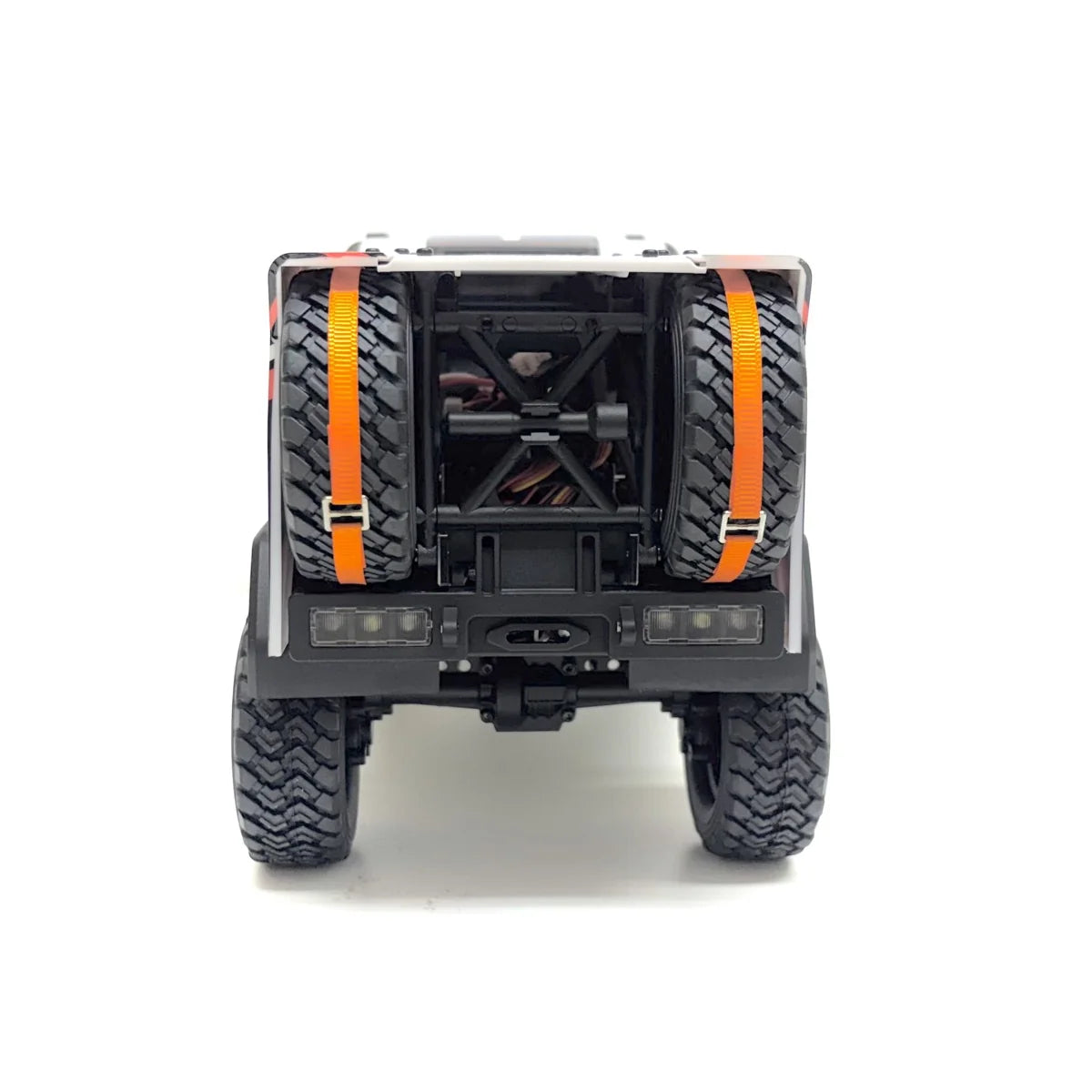 Hobby Plus DKR-4 Fortis brushless Rally Truck 4WD Weiß HBP1810820-WH im Maßstab 1:18 Rally RTR – Rückansicht