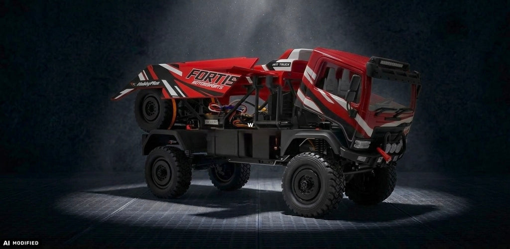Hobby Plus DKR-4 Fortis Rally Truck 1:18 4WD RTR Rot HBP1810810-RD – Studioaufnahme