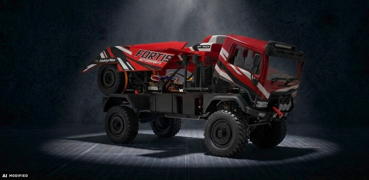 Hobby Plus DKR-4 Fortis Rally Truck 1:18 4WD RTR Rot HBP1810810-RD – Studioaufnahme