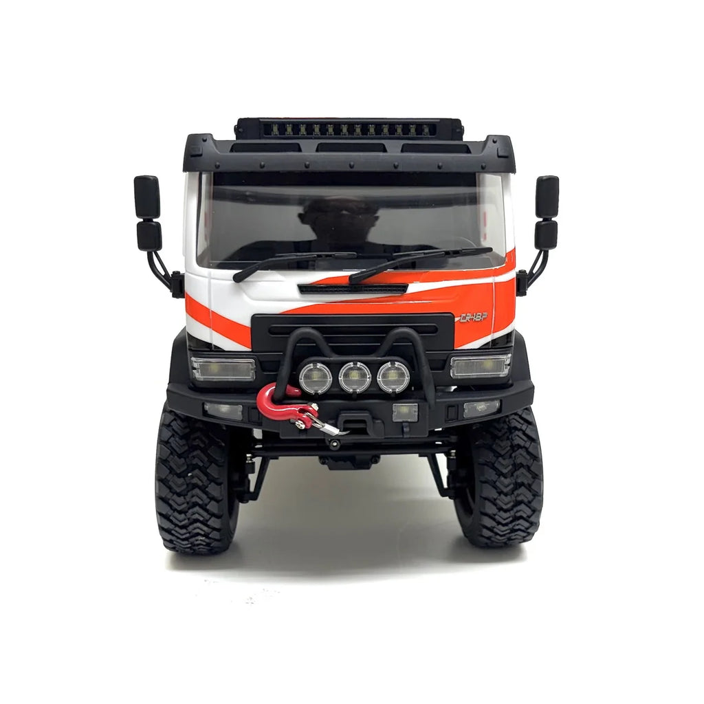 Hobby Plus DKR-4 Fortis Rally Truck 4WD Weiß HBP1810810-WH im Maßstab 1:18 Rally RTR – Frontansicht