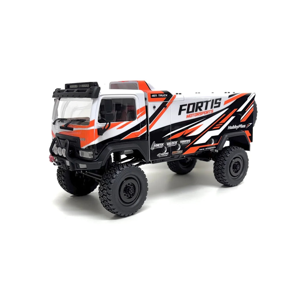 Hobby Plus DKR-4 Fortis Rally Truck 4WD Weiß HBP1810810-WH im Maßstab 1:18 Rally RTR – Seitenansicht