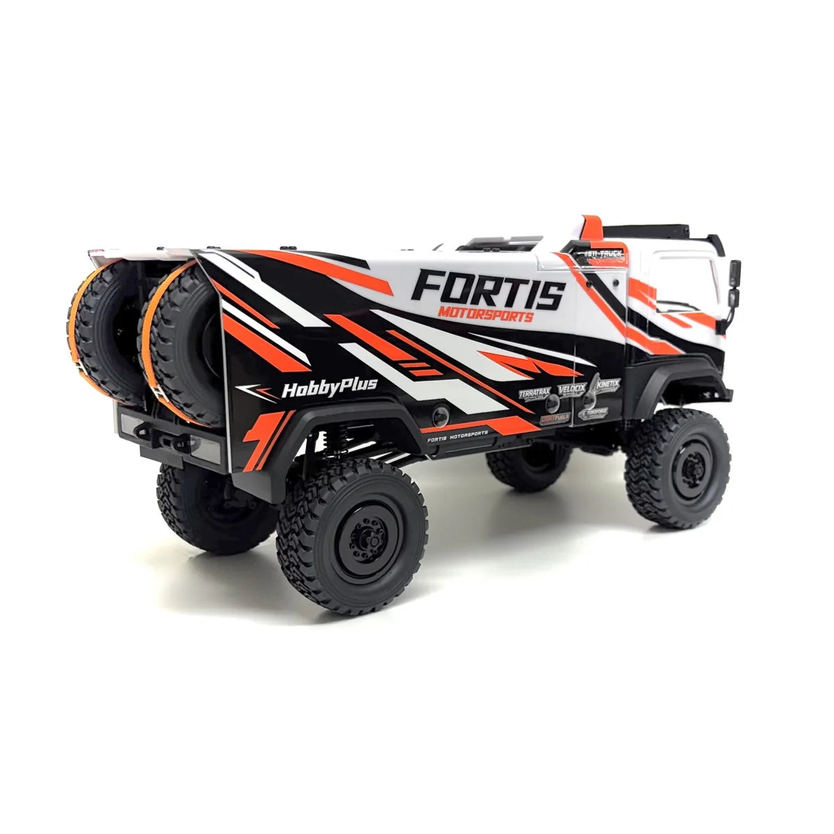 Hobby Plus DKR-4 Fortis Rally Truck 4WD Weiß HBP1810810-WH im Maßstab 1:18 Rally RTR – Seitenansicht