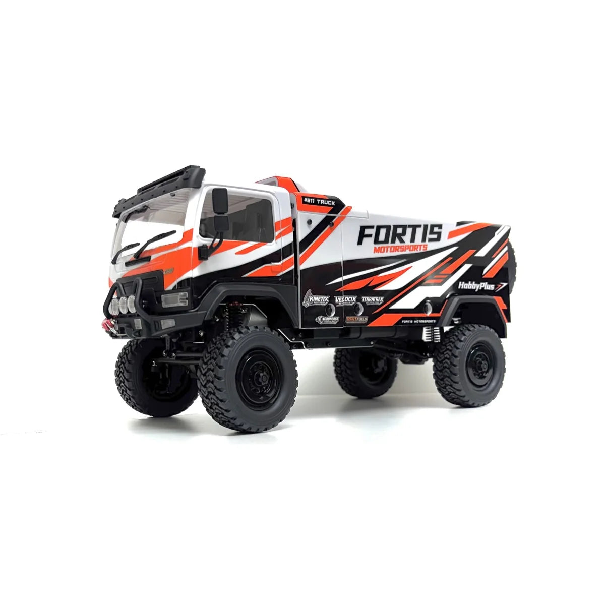 Hobby Plus DKR-4 Fortis Rally Truck 4WD Weiß HBP1810810-WH im Maßstab 1:18 Rally RTR – Seitenansicht