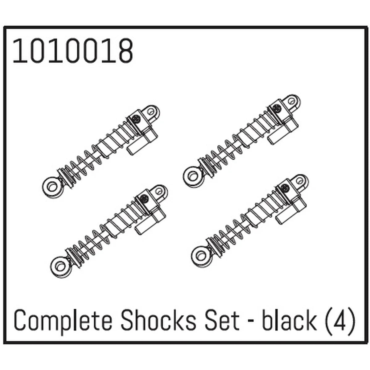 Hobby Plus HobbyPlus Dämpfer-Set komplett - schwarz (4) HBP240012-Bl