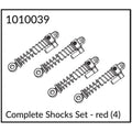 Hobby Plus HobbyPlus Dämpfer-Set komplett - rot (4) für 1:18 Crawler HBP240012
