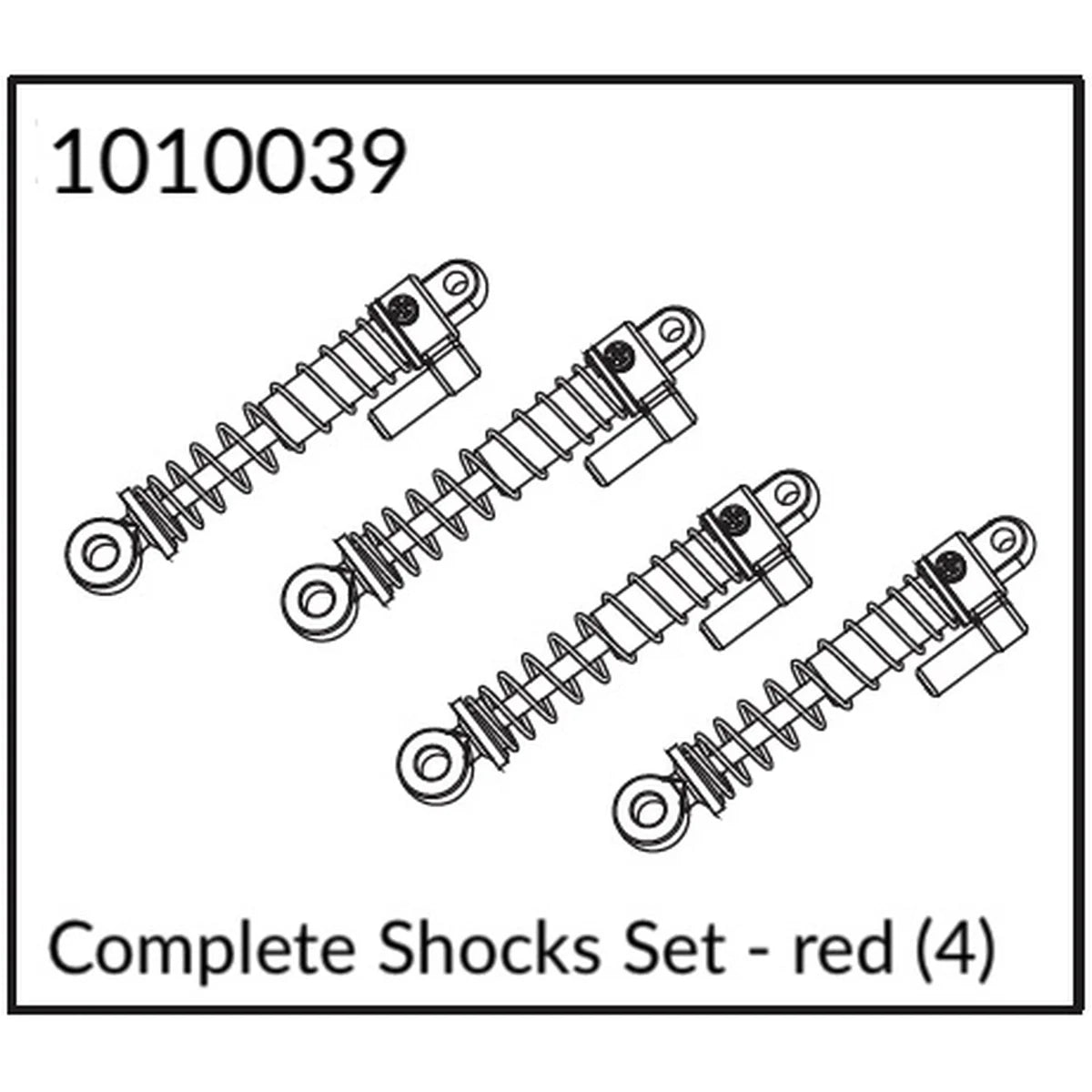 Hobby Plus HobbyPlus Dämpfer-Set komplett - rot (4) für 1:18 Crawler HBP240012