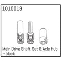 Hobby Plus HobbyPlus Hauptantriebswellen-Set & Achsnabe - schwarz für 1:24 Crawler HBP240013-Bl