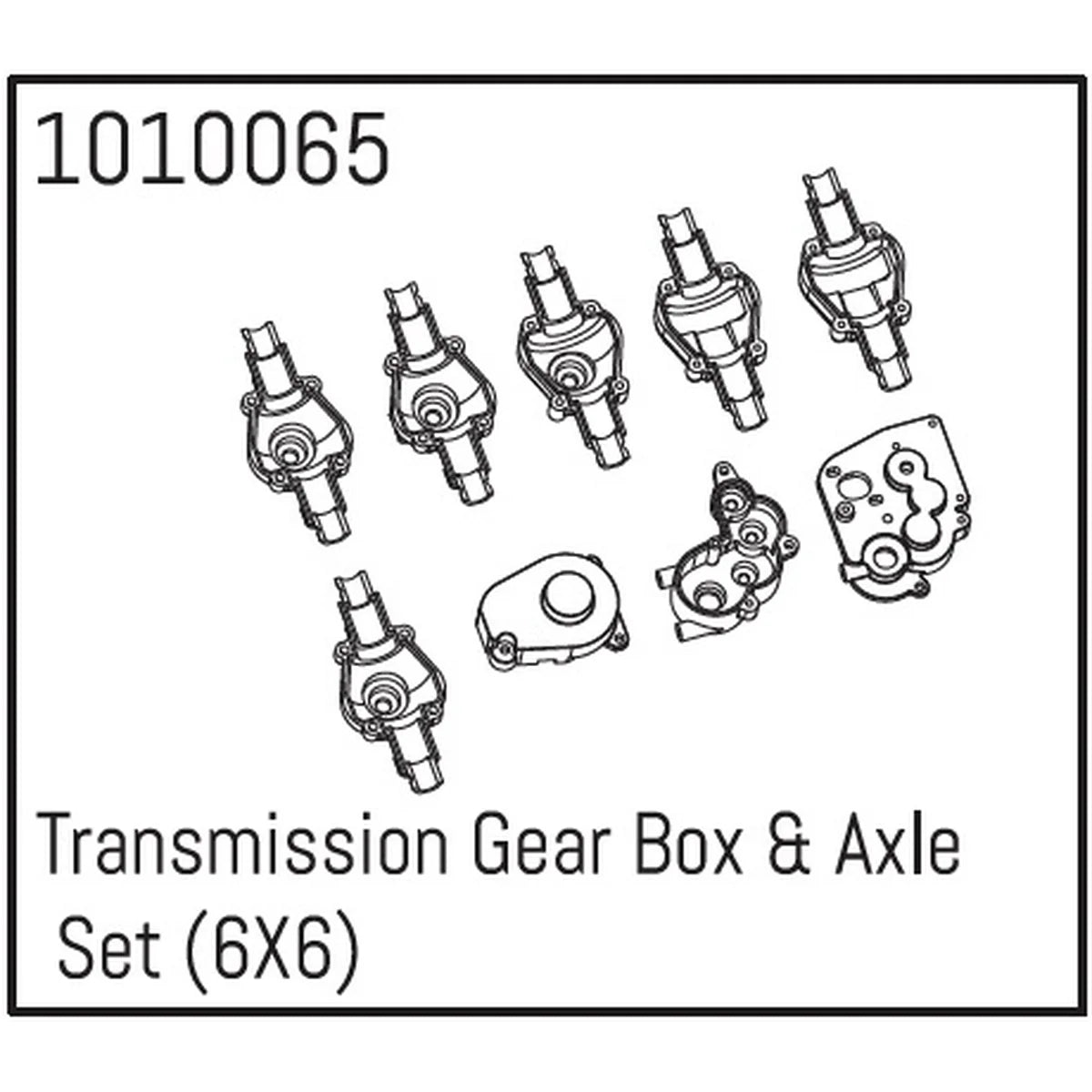 Hobby Plus HobbyPlus Getriebe Getriebegehäuse & Achsen-Set (6X6) für CR18P Arktos 6x6 HBP240035
