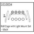 Hobby Plus Roll Cage with Light Mount Set Schwarz HBP240052