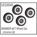 Hobby Plus GRABBER M/T Wheel Set - (4) Chrom HBP240067