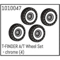 Hobby Plus HobbyPlus T-FINDER A/T Räderset - chrom (4) für 1:18 Crawler HBP240068