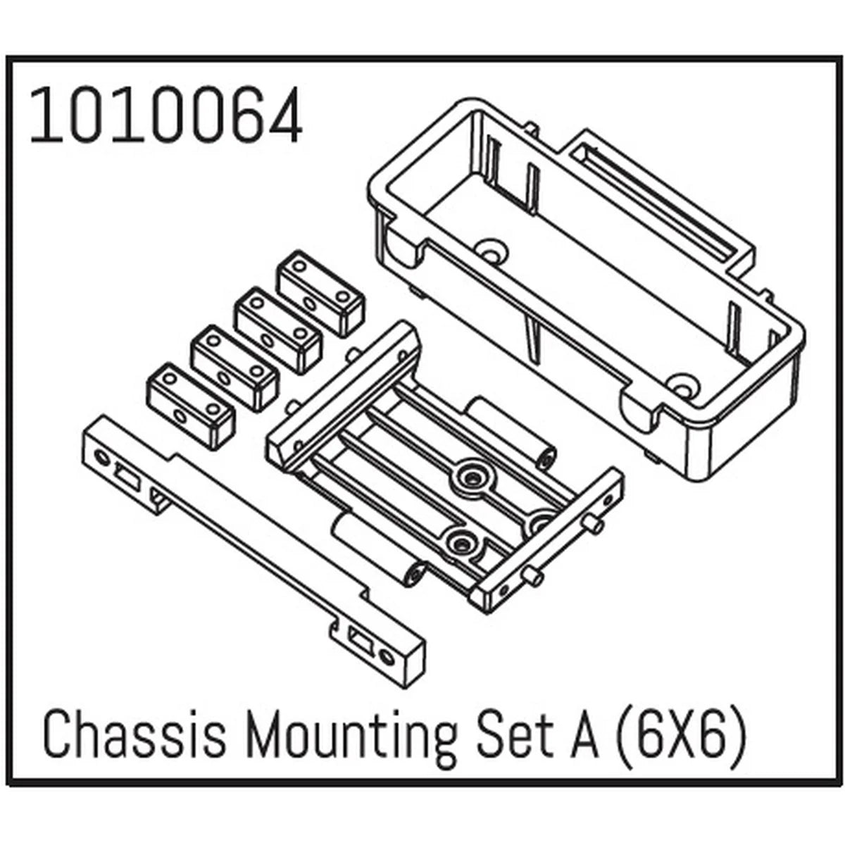 Hobby Plus HobbyPlus Chassis-Befestigungsset A ( Trial Truck 6X6 ) für CR18P Arktos 6x6 HBP240085