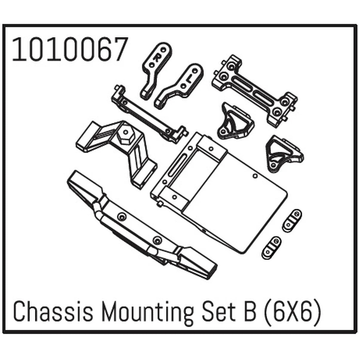 Hobby Plus HobbyPlus Chassis-Befestigungsset B (6X6) für CR18P Arktos 6x6 HBP240087