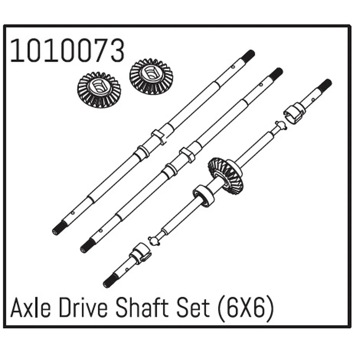 Hobby Plus HobbyPlus Achse Antriebswellen Set (6X6) für CR18P Arktos 6x6 HBP240096