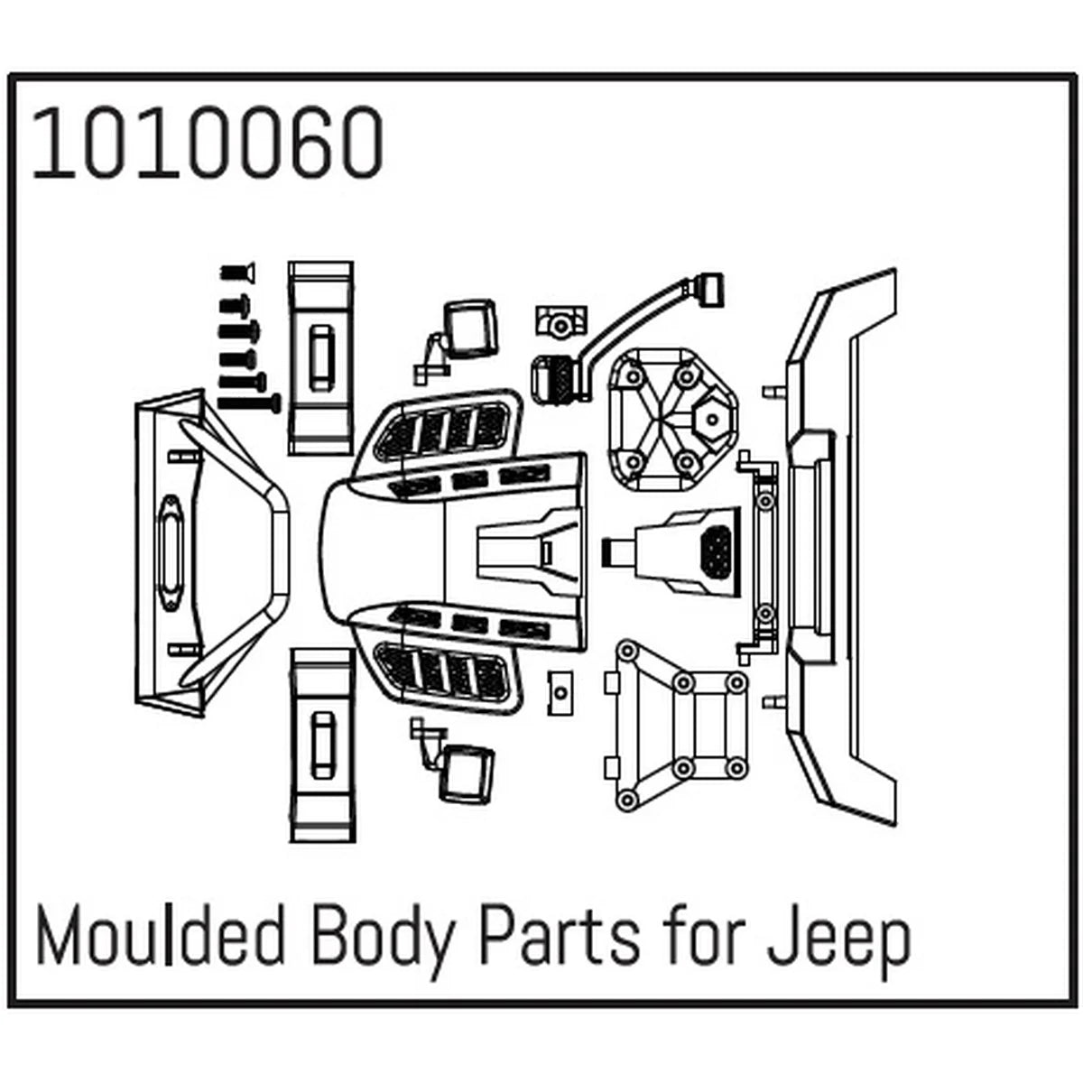 Hobby Plus HobbyPlus Karosserie-Formteile für Wrangler - CR18P PRO/EVO HBP240152