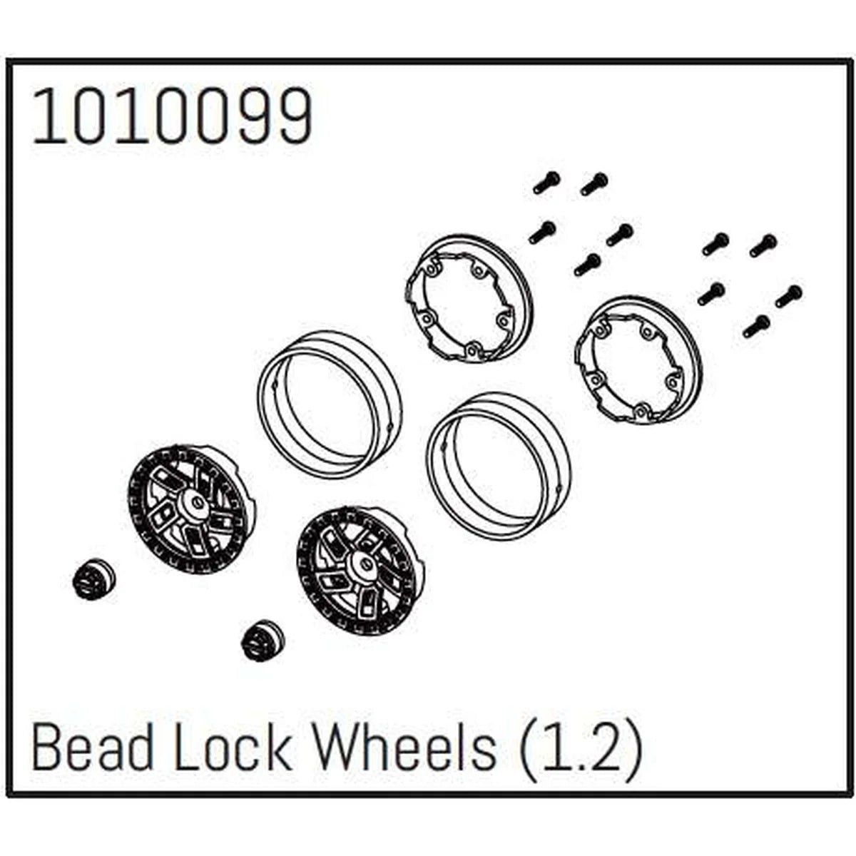 Hobby Plus HobbyPlus 1.2" Beadlock-Felgen (4) für CR18P PRO Crawler 1:18 HBP240233