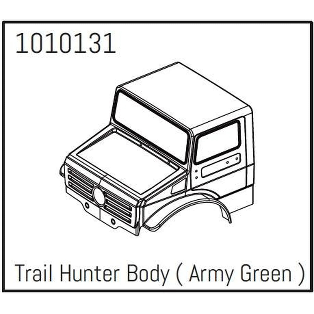 Hobby Plus HobbyPlus T-Hunter PC Karosserie (army-grün) für CR18P PRO Crawler 1:18 HBP240250