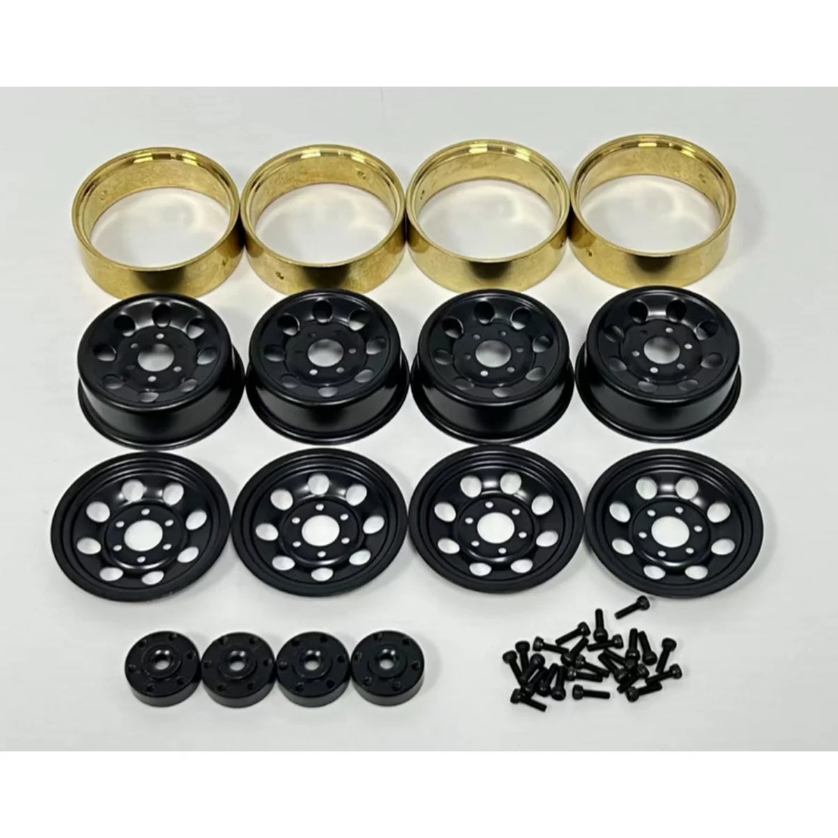 Hobby Plus HobbyPlus 1.2" Stahl Bead Lock Räder - schwarz (4) HBP240298