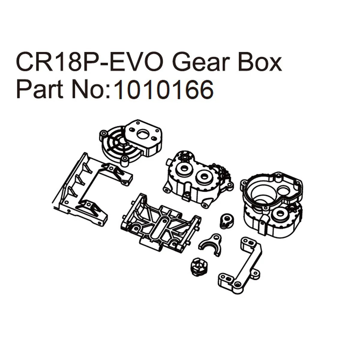Hobby Plus HobbyPlus Getriebegehäuse für CR18P EVO 1:18 HBP240300