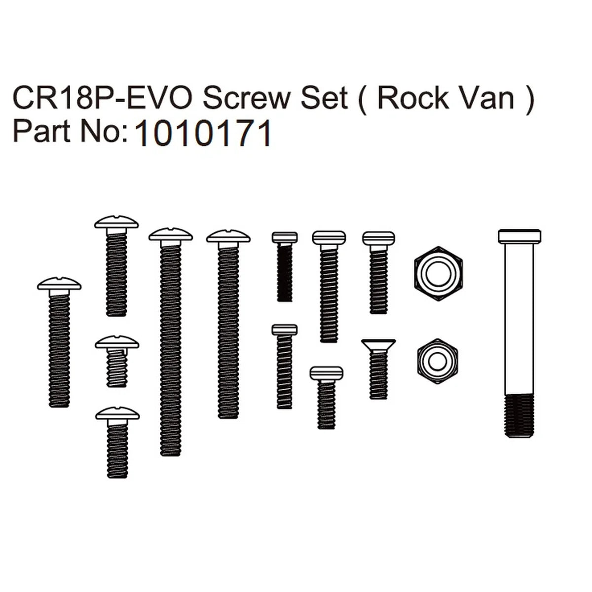 Hobby Plus HobbyPlus Schrauben-Set Rock Van für CR18P EVO 1:18 HBP240309