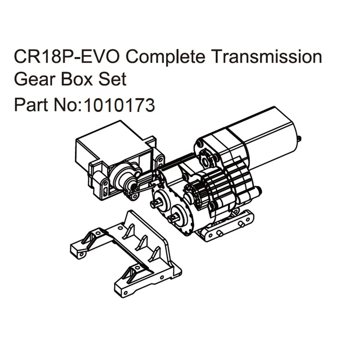Hobby Plus HobbyPlus Getriebegehäuse Harv./RV für CR18P EVO 1:18 HBP240313