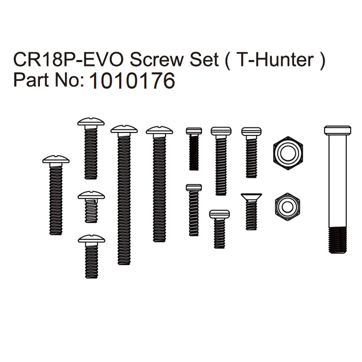 Hobby Plus HobbyPlus Schrauben-Set T-Hunter für CR18P EVO 1:18 HBP240316