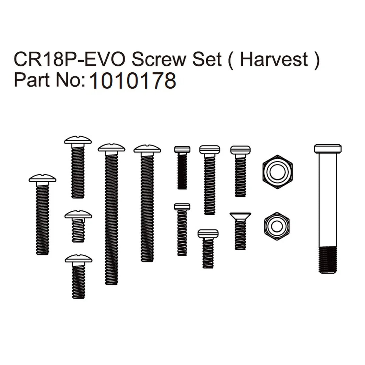 Hobby Plus HobbyPlus Schrauben-Set Harvest für CR18P EVO 1:18 HBP240320