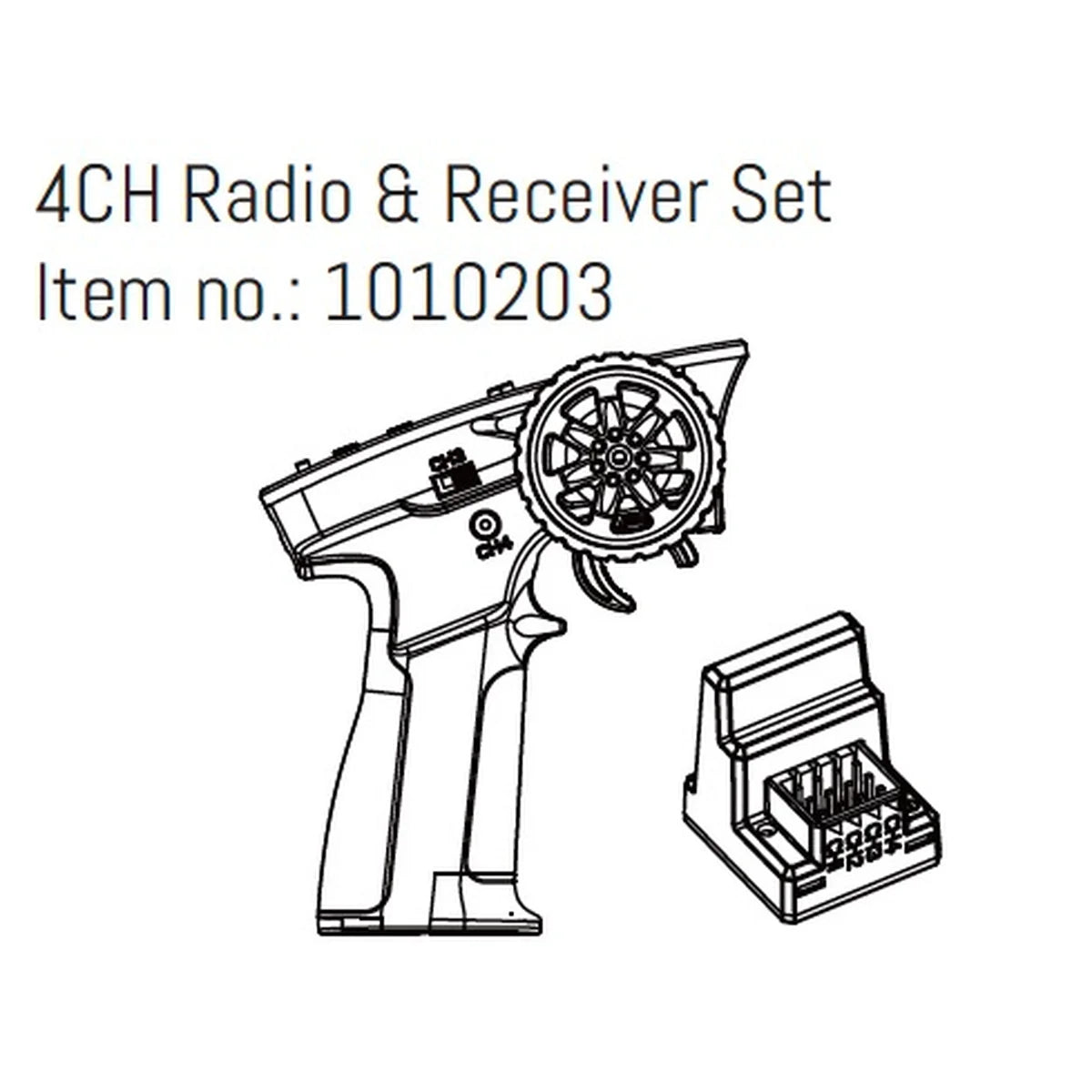 Hobby Plus HobbyPlus 4CH Radio & Empfänger Set - GOAT für CR18P PRO/EVO HBP240332