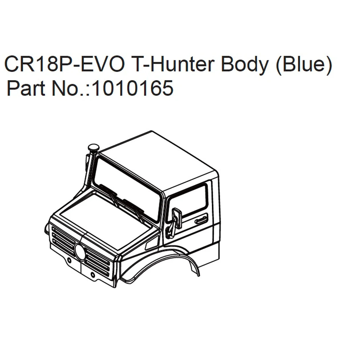 Hobby Plus HobbyPlus T-Hunter PC Karosserie (blau) für CR18P EVO 1:18 HBP240358