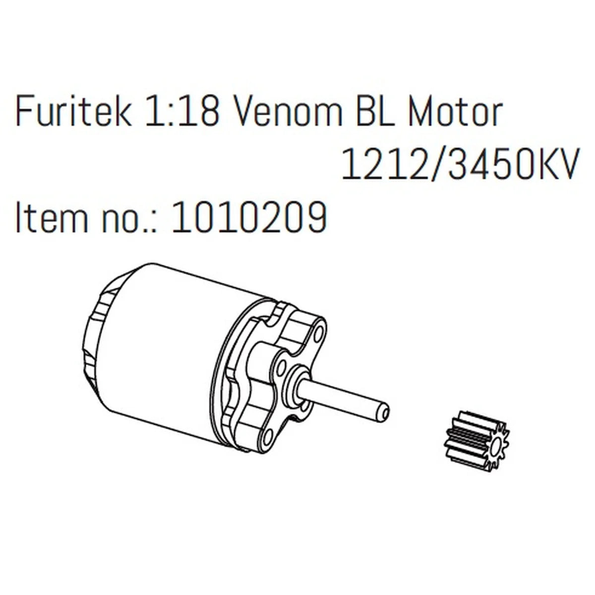 Hobby Plus HobbyPlus Furitek 1:18 Venom BL Motor 1212/3450KV für CR18P PRO/EVO HBP240389