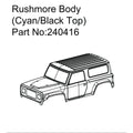 Hobby Plus HobbyPlus Rushmore Karosserie (Cyan/schwarz) für CR18P PRO/EVO HBP240416