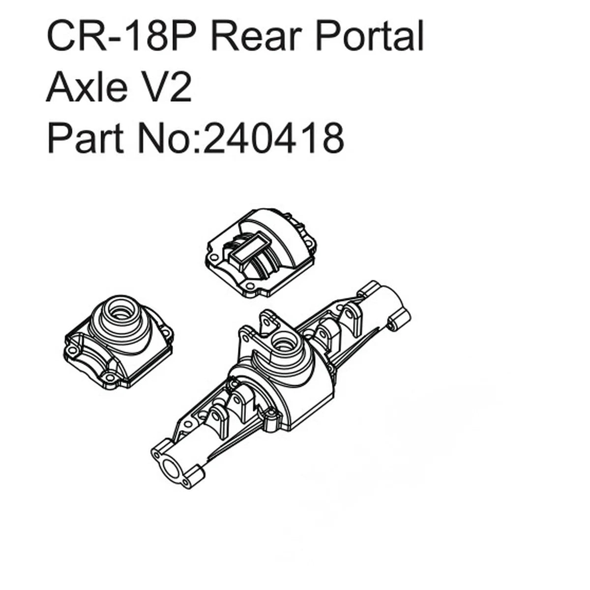 Hobby Plus HobbyPlus CR-18P Portalachse V2 hinten HBP240418