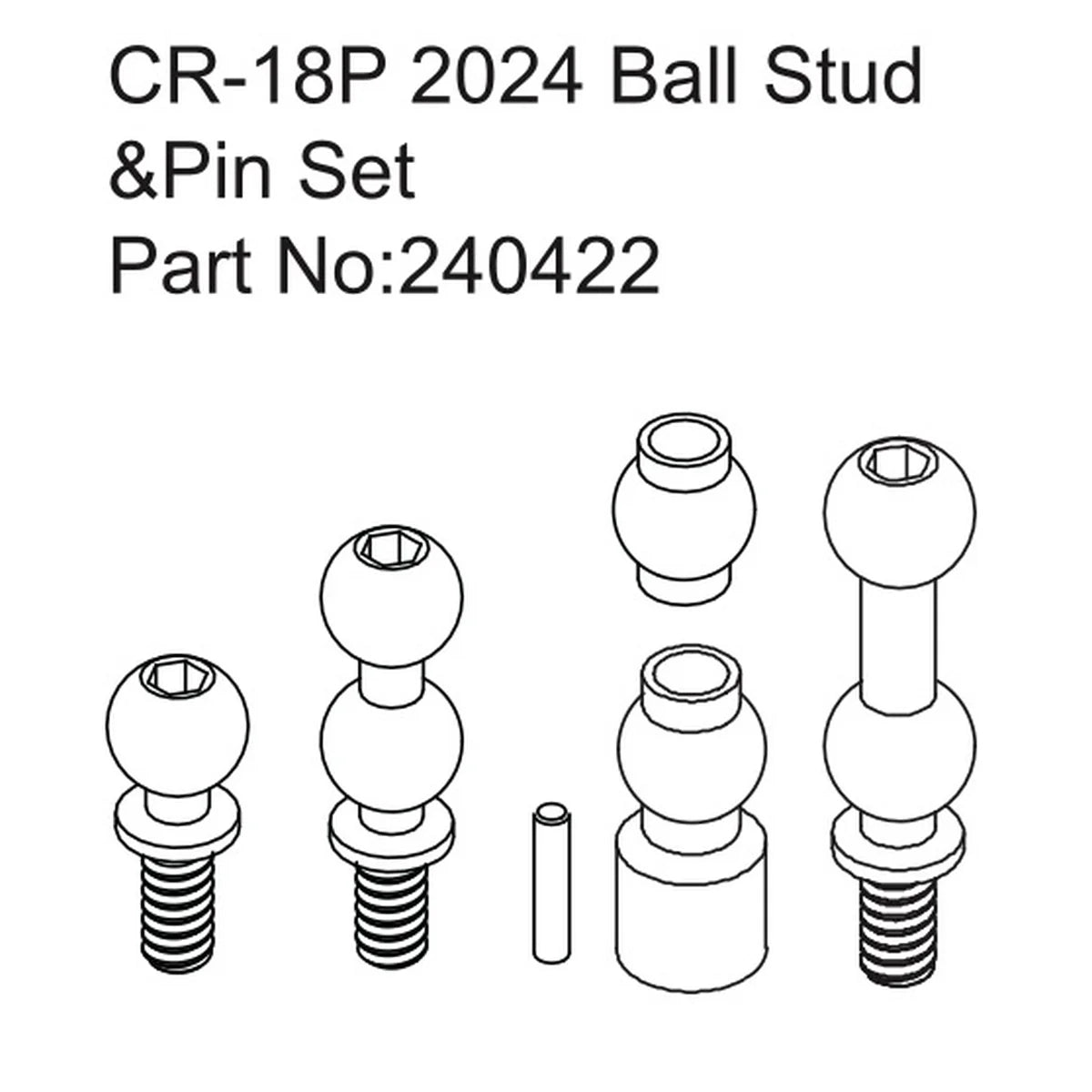 Hobby Plus HobbyPlus CR-18P Kugelkopf & Stift Set (2024) HBP240422