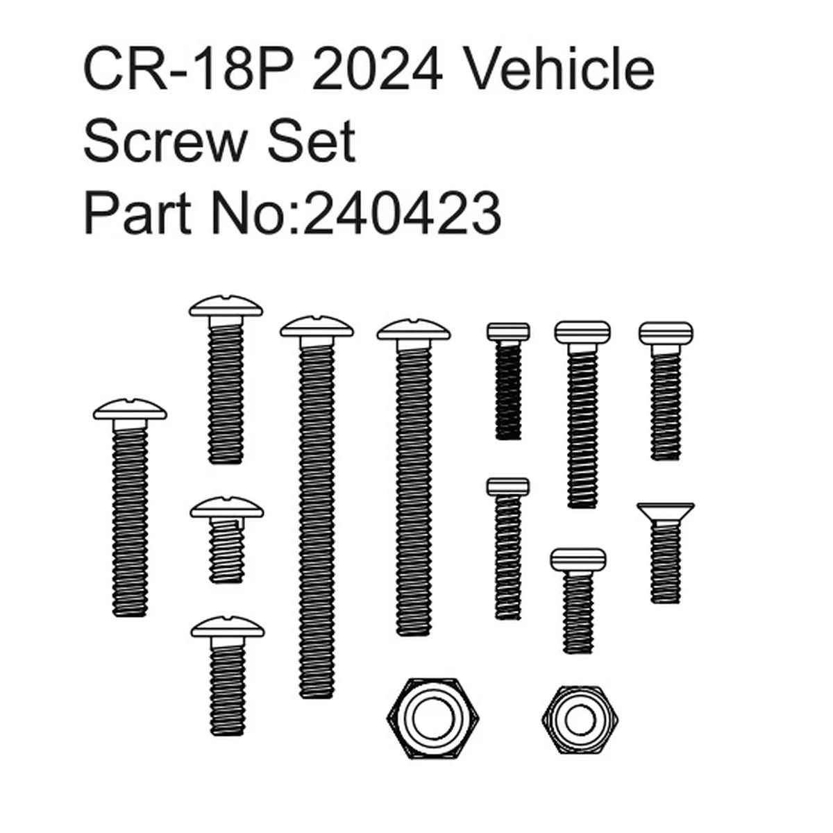 Hobby Plus HobbyPlus CR-18P Fahrzeug Schrauben-Set (2024) HBP240423