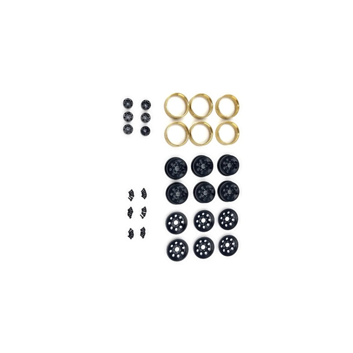 Hobby Plus CR-18P 6X6 1.2 Steelie Bead Lock Wheel Schwarz HBP240480