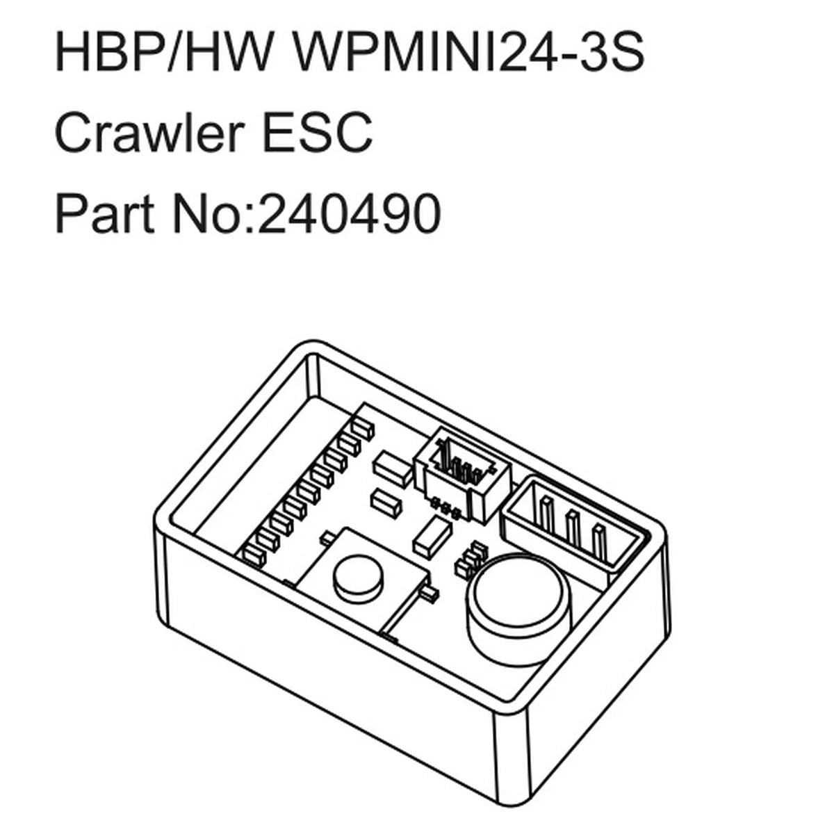 Hobby Plus HobbyPlus HBP/HW WPMINI24-3S Crawler ESC für CR18P PRO/EVO HBP240490