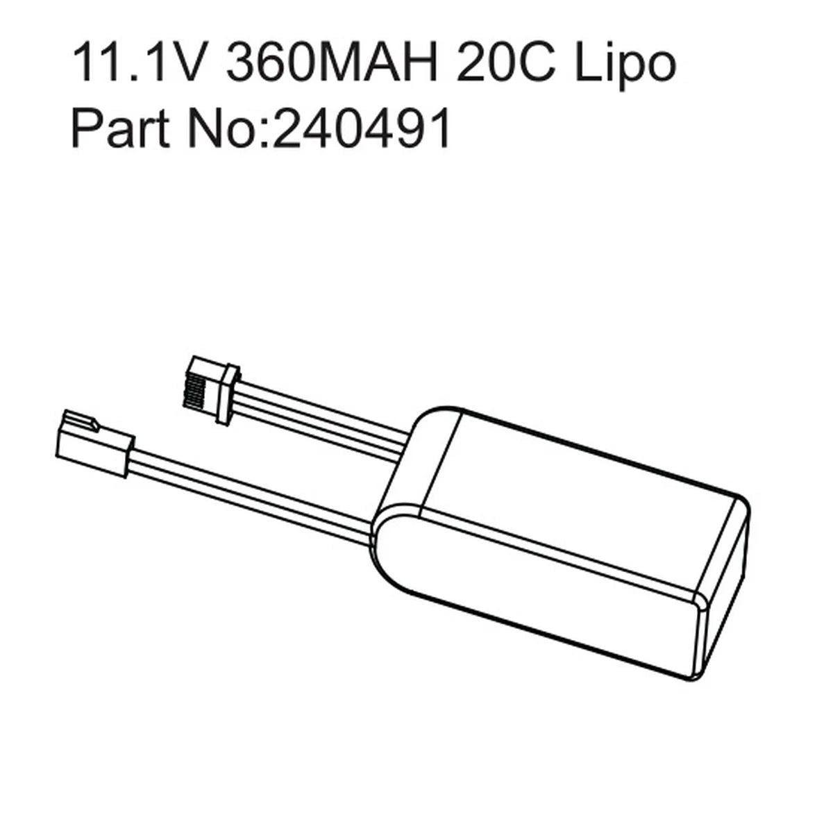 Hobby Plus HobbyPlus 11,1V 360MAH 20C Lipo für 1:18 Mini Crawler CR18P PRO Juice Up HBP240491