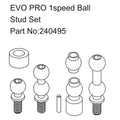 Hobby Plus HobbyPlus EVO PRO 1-Gang Kugelkopf-Set für 1:18 Mini Crawler CR18P Juice Up HBP240495