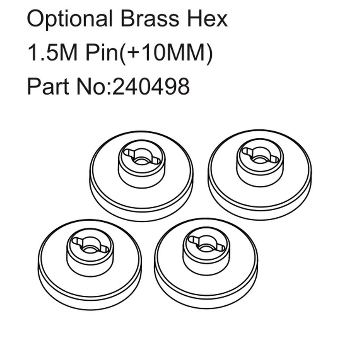 Hobby Plus HobbyPlus Optional Messing Hex 1.5mm Stift ( +10MM ) für CR18P PRO/EVO HBP240498