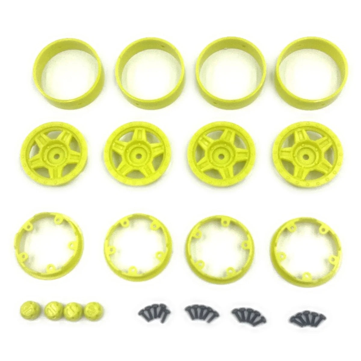 Hobby Plus Deep Star Bead Lock Wheel ( 1.2 ) Gelb HBP240502