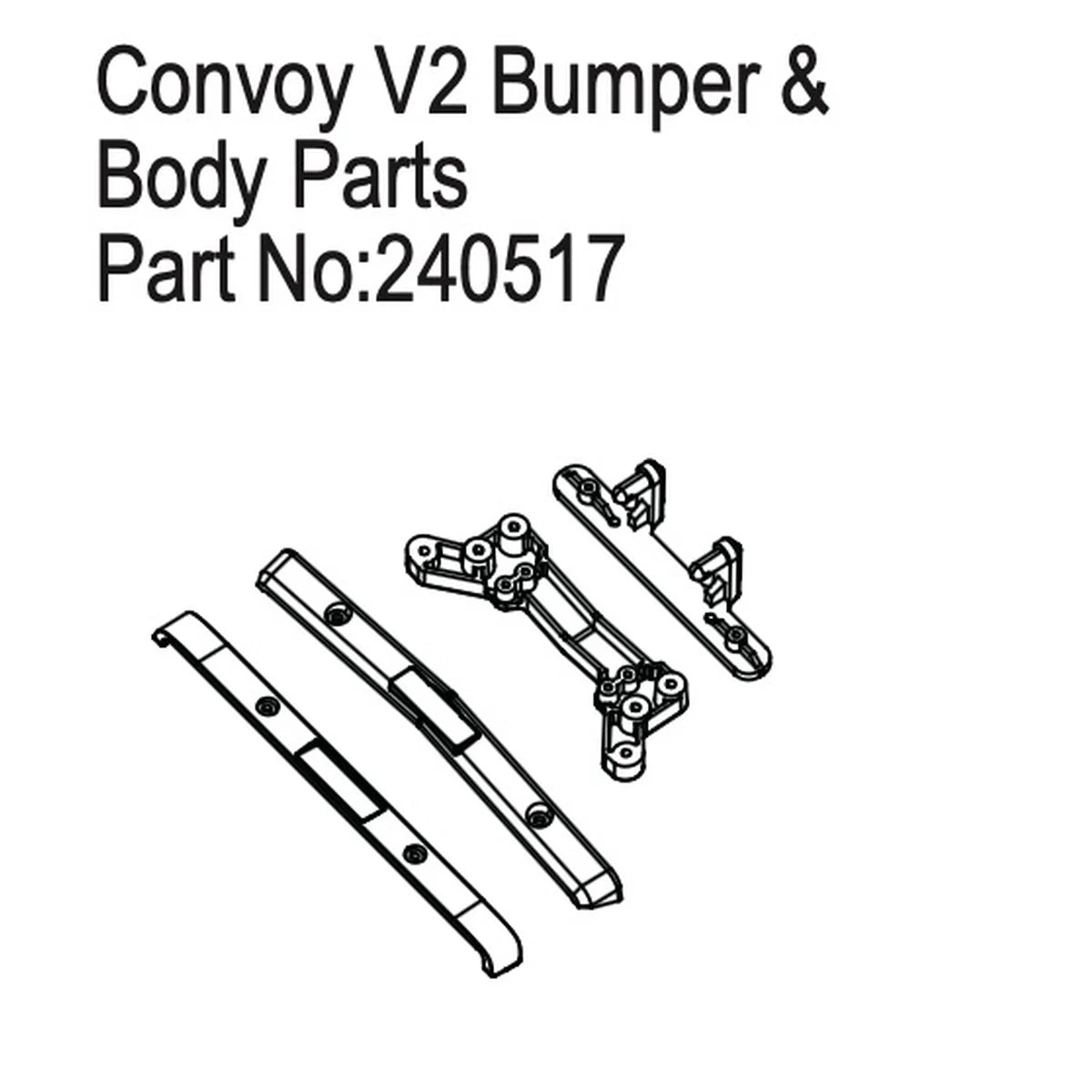 Hobby Plus HobbyPlus Stoßfänger & Karosserie Teile für Convoy EVO V2 - CR18P PRO/EVO HBP240517